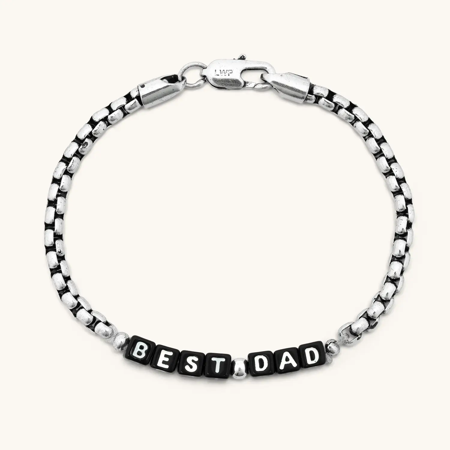 Best Dad Silver Antique Chain Bracelet