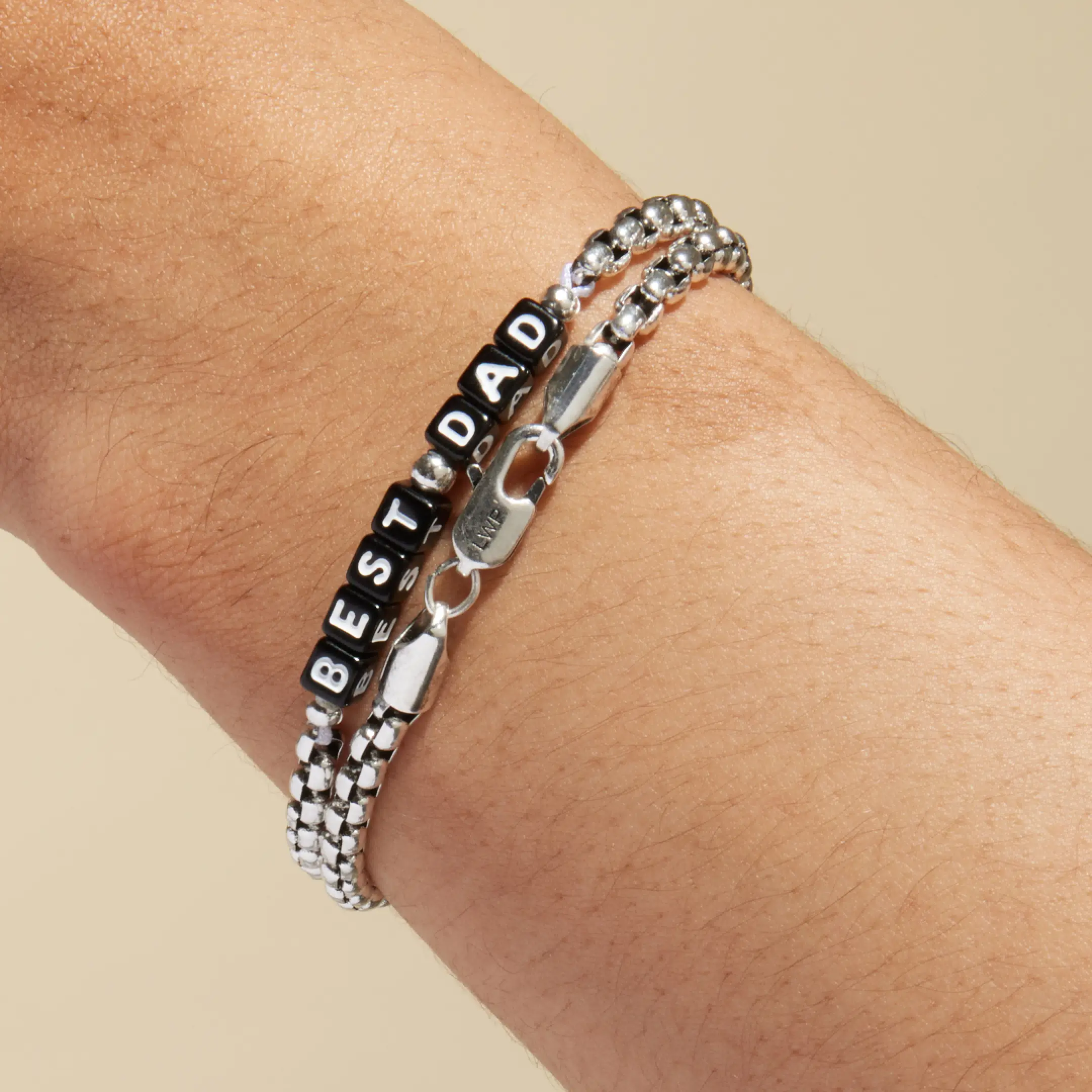 Best Dad Silver Antique Chain Bracelet - Image 2