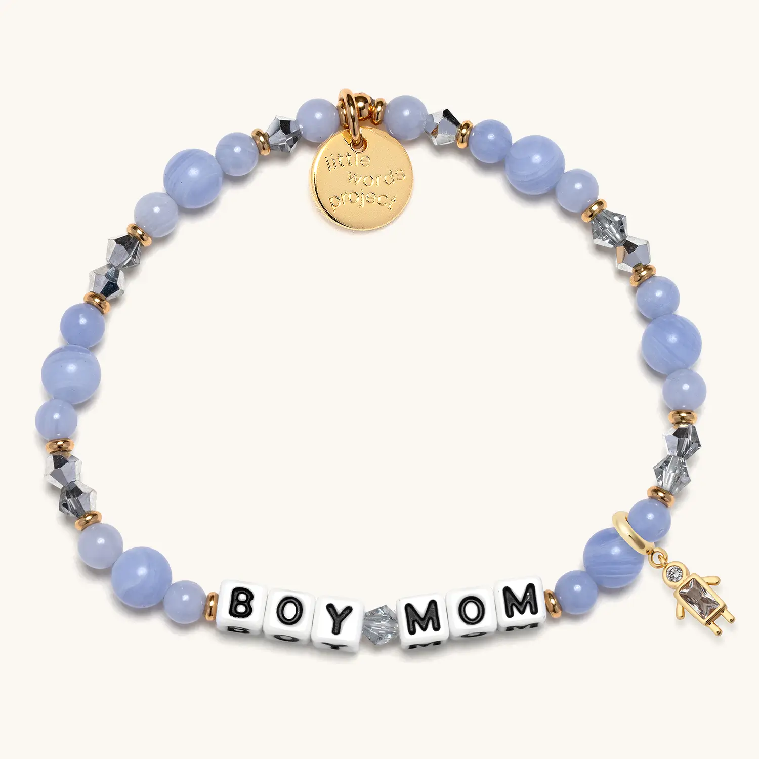 Boy Mom Birthstone Charm Bracelet Set - Image 4