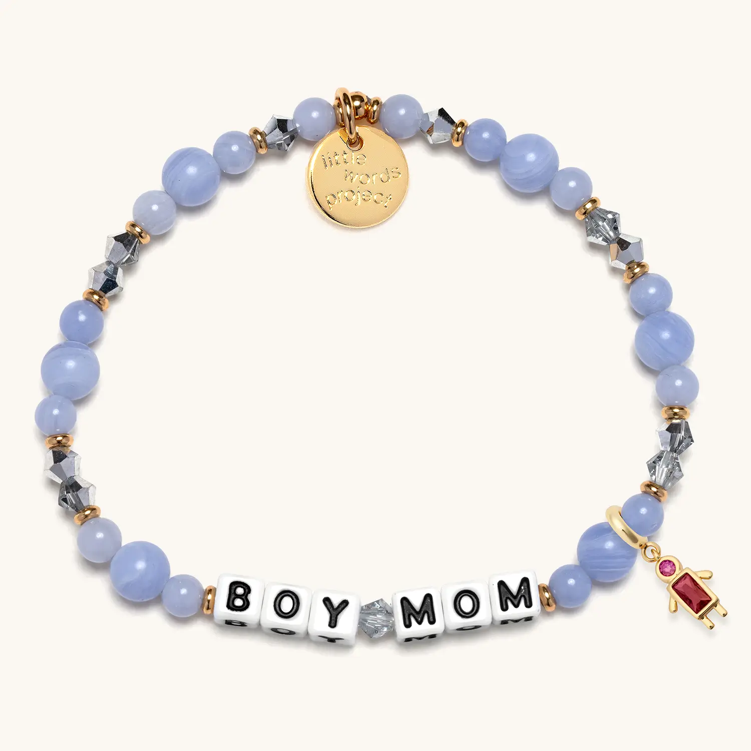 Boy Mom Birthstone Charm Bracelet Set - Image 7
