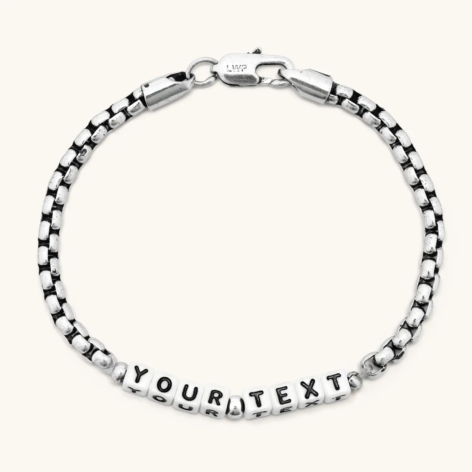 Custom Silver Antique Chain Bracelet - Image 5
