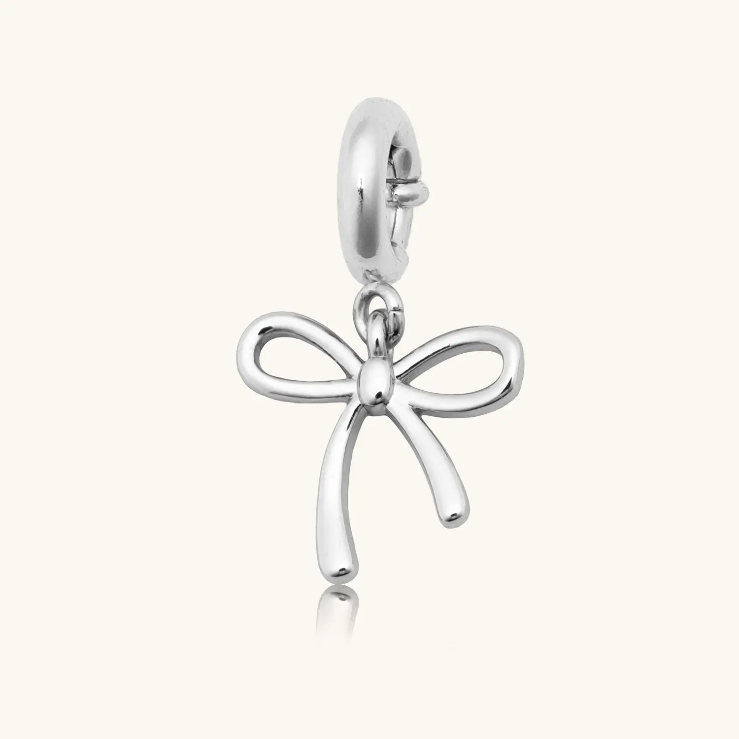 Custom Silver Bow Charm
