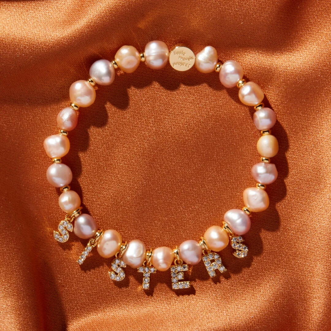 Dripping Words Pink Freshwater Pearl - Image 2