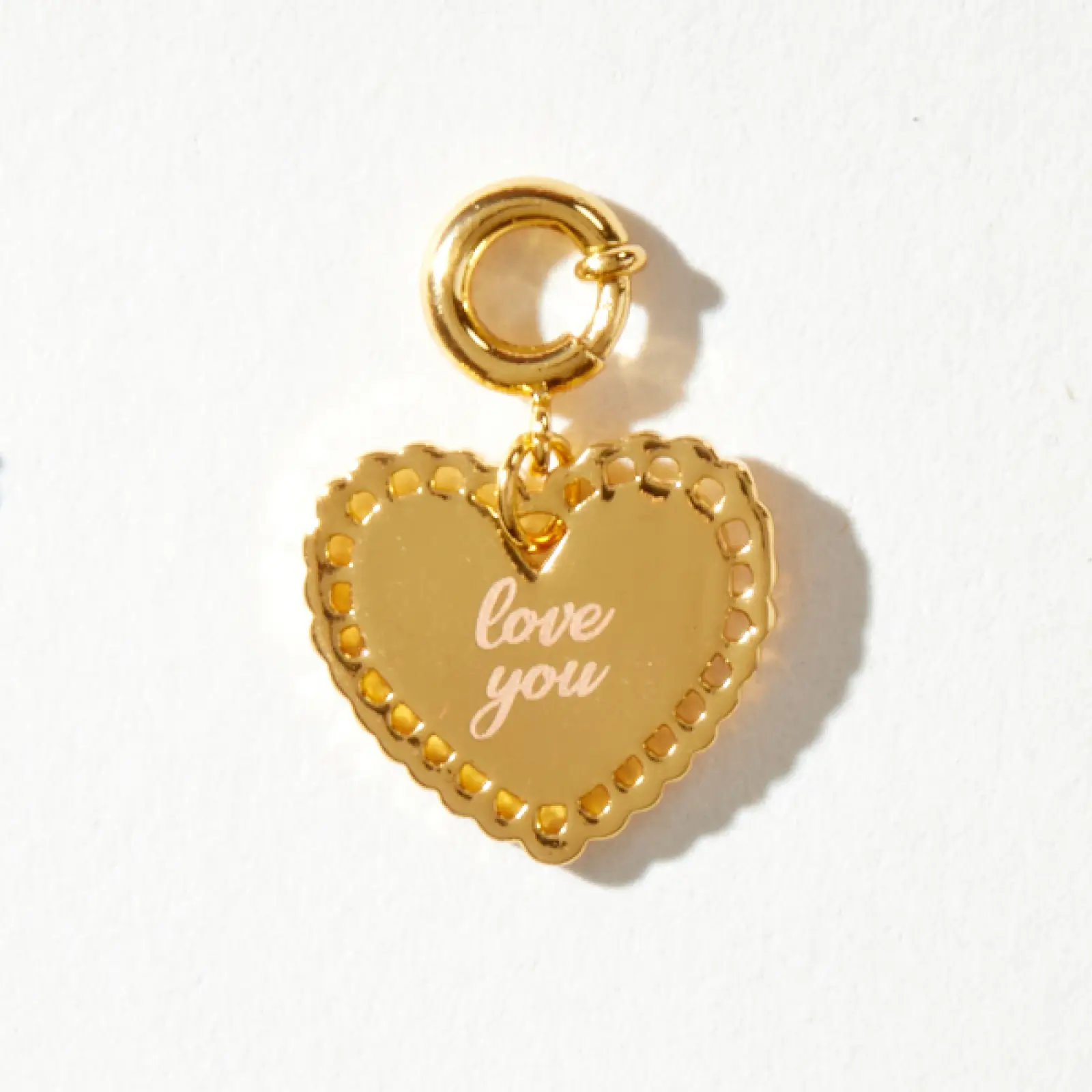 Engravable Heart Doily Charm - Image 2