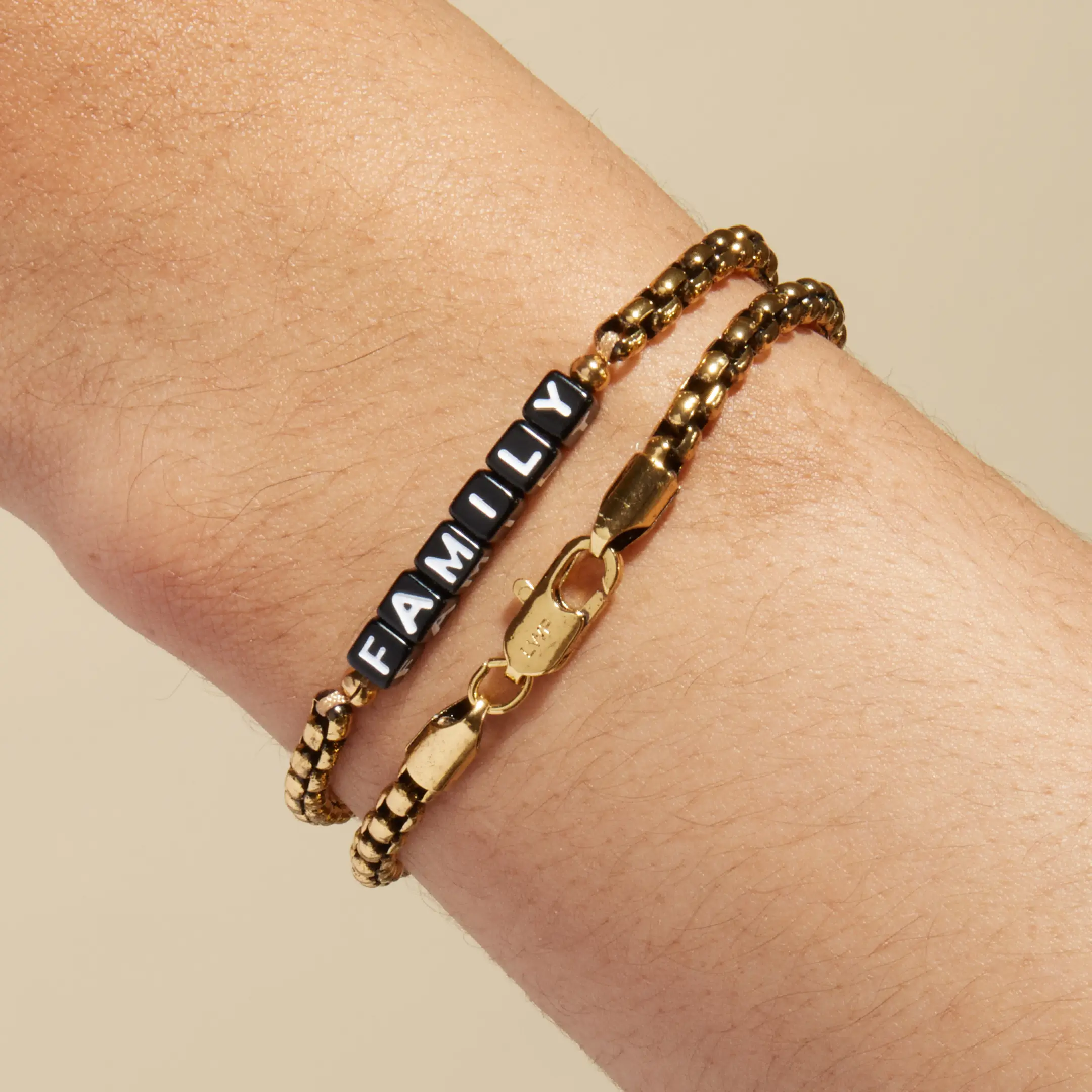 Family Gold Antique Chain Bracelet - Image 2