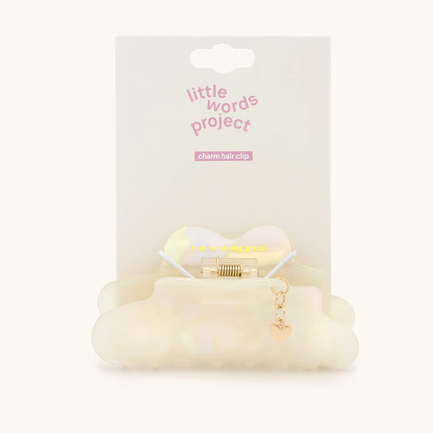 You're Doing Great Heart Charm Hair Clip - Image 2
