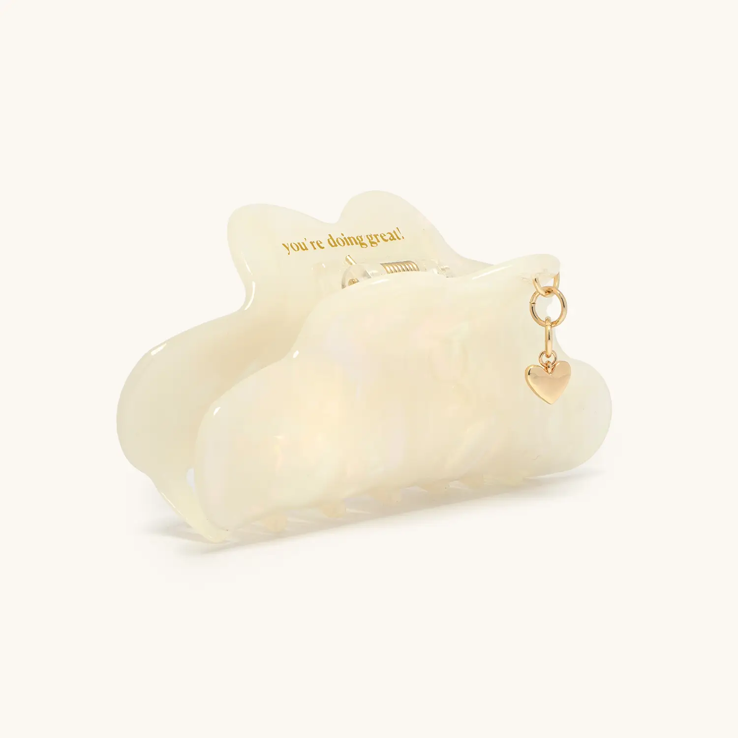 You're Doing Great Heart Charm Hair Clip - Image 3