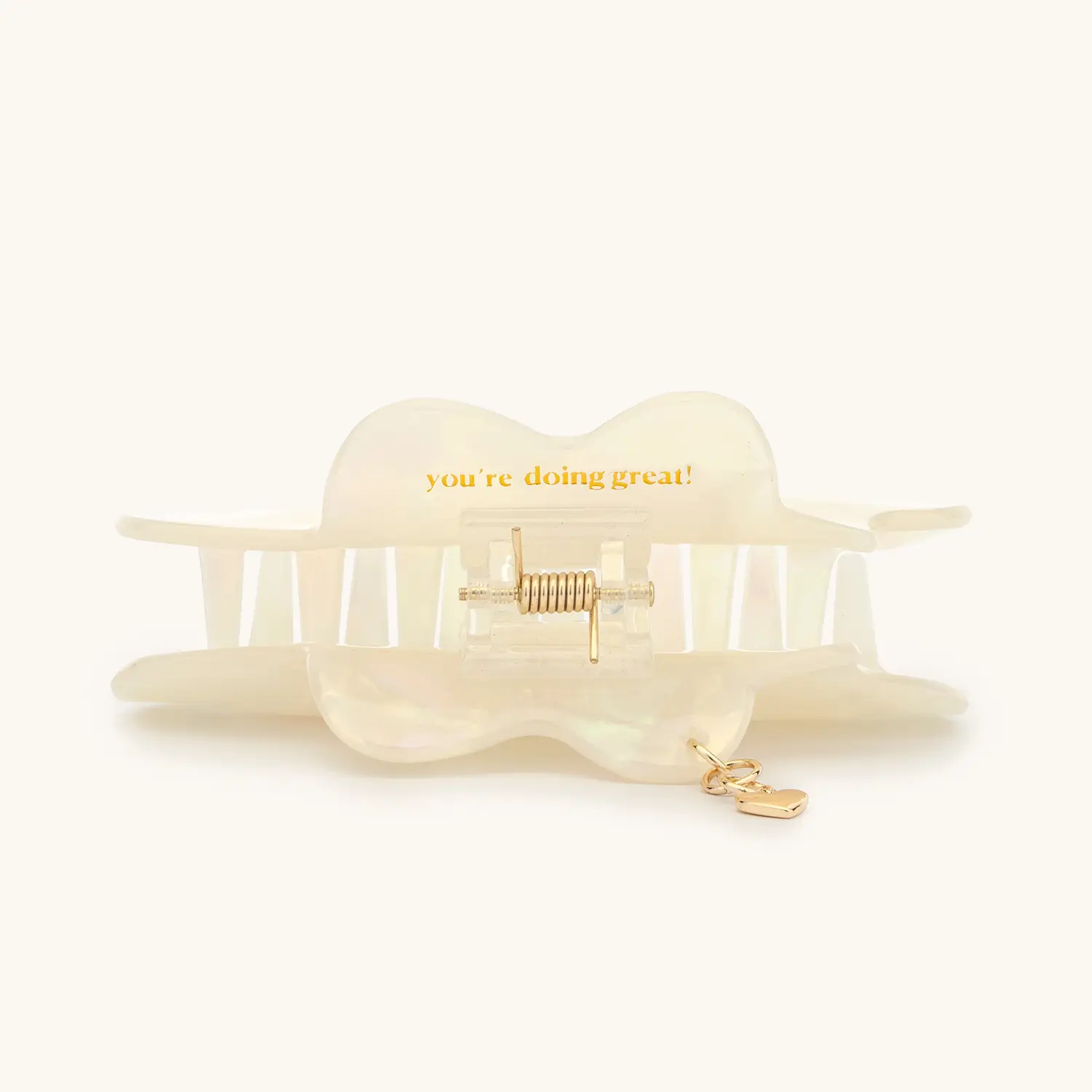 You're Doing Great Heart Charm Hair Clip - Image 4
